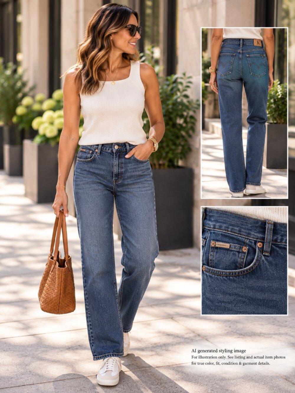 Calvin Klein Jeans Straight-Leg Jeans | Medium Wash